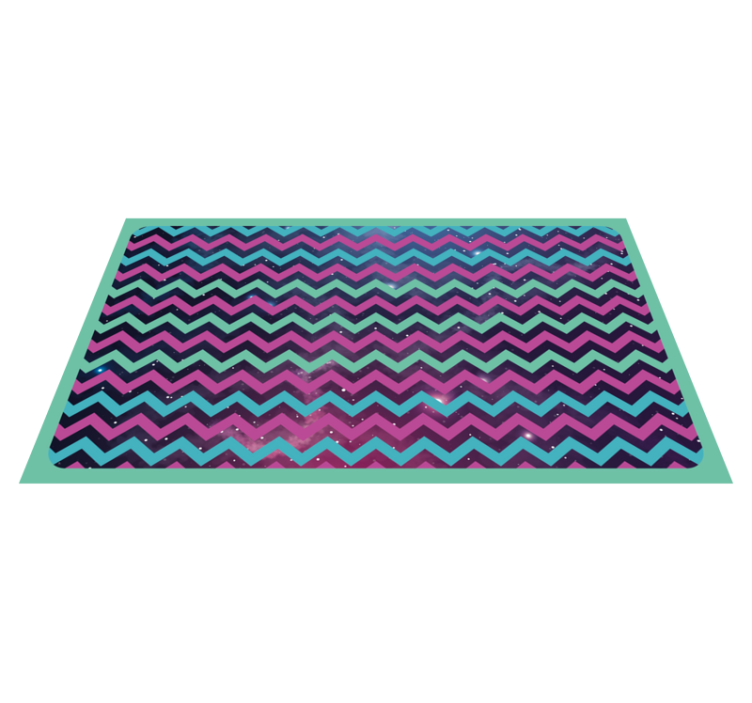 Tappeto vinile geometrico motivo zigzag - TenStickers