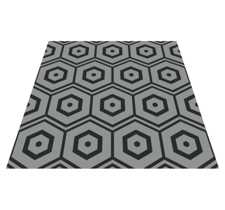 Tappeto vinile geometrico a motivi esagonali - TenStickers