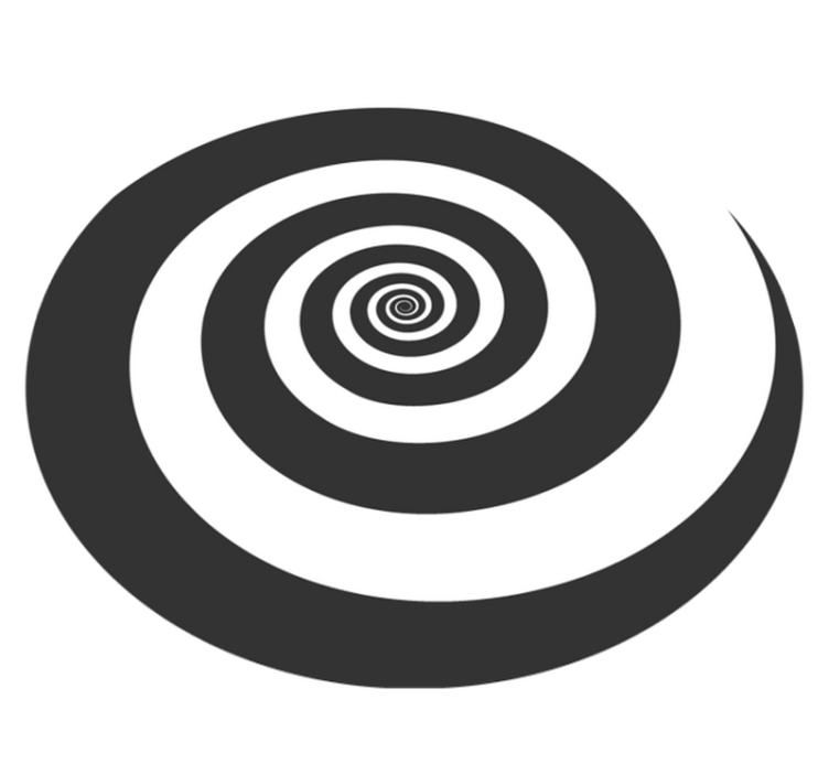 Tappeto vinile geometrico a motivo spirale - TenStickers