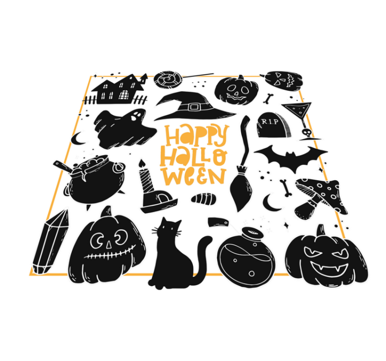 Tappeto vinile Halloween simboli festivi - TenStickers