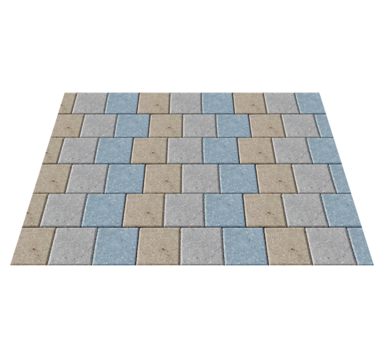 Tappeto vinile piastrelle piastrelle quadrate colorate - TenStickers