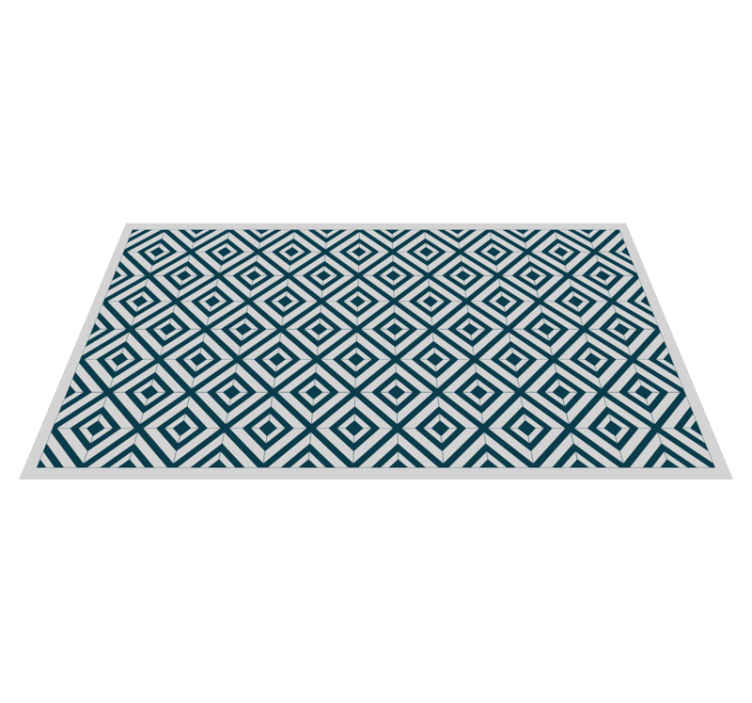 Tappeto vinile geometrico stile a motivo a rombi - TenStickers