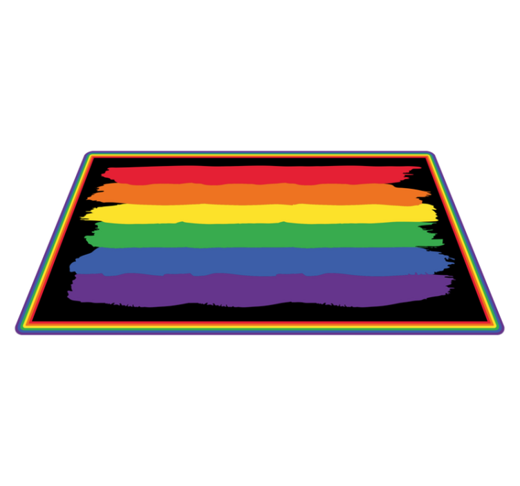 Tappeto vinile strisce strisce colorate dell'arcobaleno - TenStickers