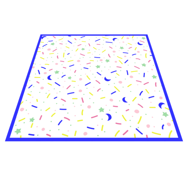 Tappeto vinile per bambini festa forme colorate - TenStickers