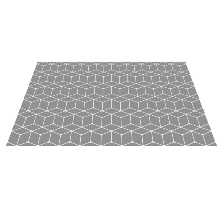 Tappeto vinile geometrico motivo elegante grigio - TenStickers