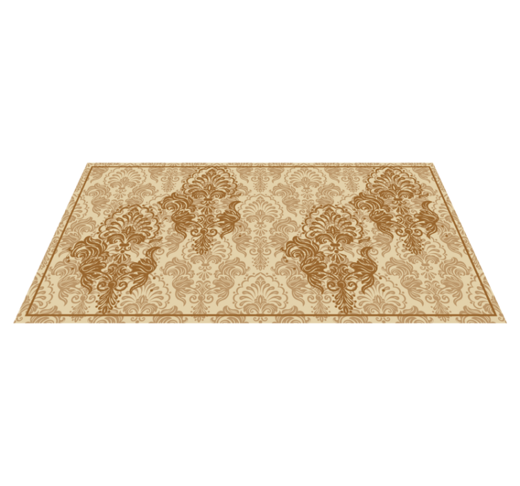 Tappeto vinile vintage eleganti motivi floreali - TenStickers