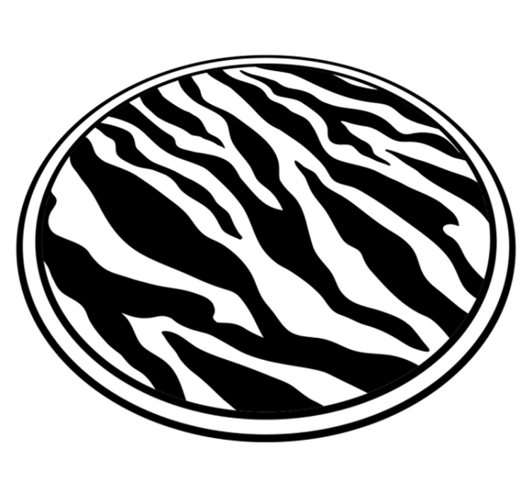 Tappeto vinile stampa animale linee zebrate chic - TenStickers