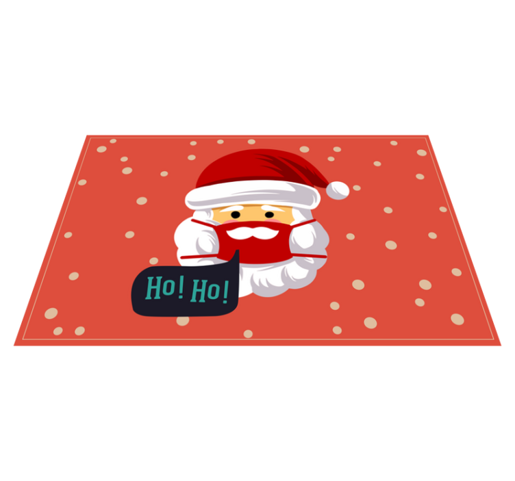 Tappeto vinile natale allegria di babbo natale - TenStickers