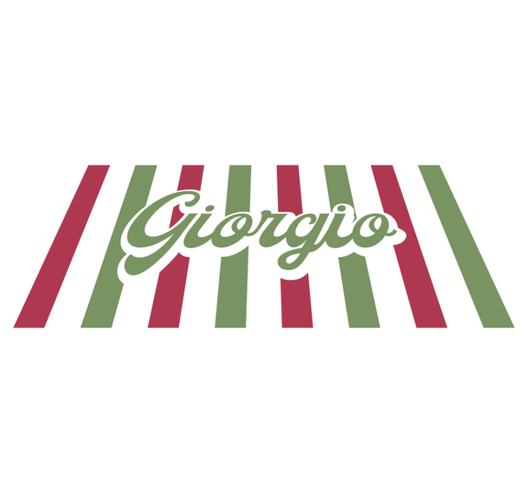 Tappeto vinile con nome bandiera italiana - TenStickers