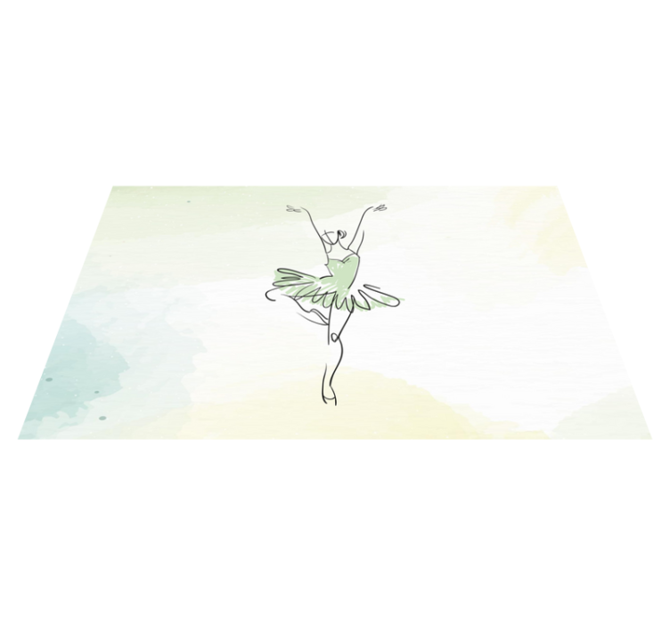 Tappeto vinile per bambini schema di ballerina - TenStickers