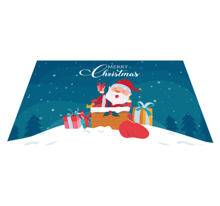 Tappeto vinile natale atmosfera di babbo natale - TenStickers