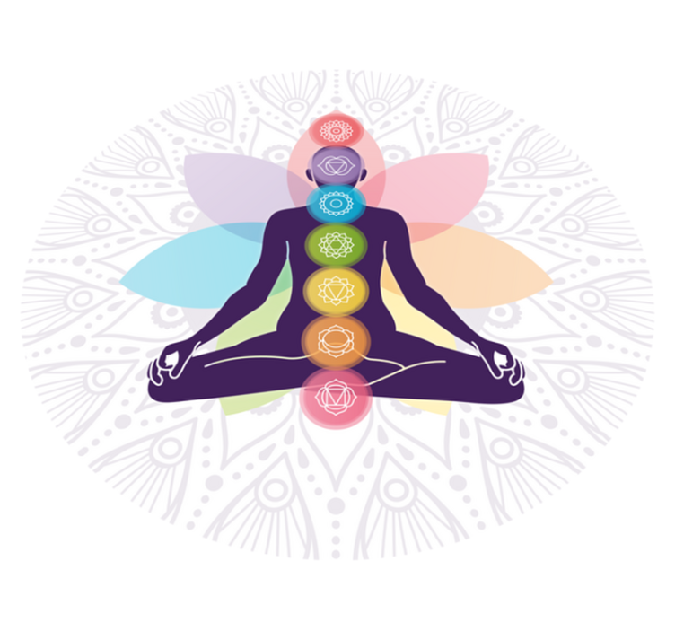 Tappeto vinile Mandala simbolo di meditazione dei chakra - TenStickers