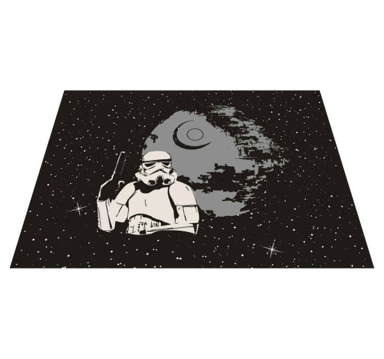 Tappeto vinile per bambini scena di stormtrooper spaziale - TenStickers
