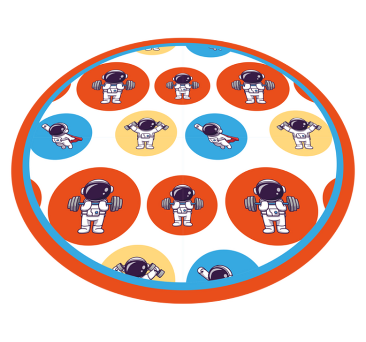Tappeto vinile per bambini fitness degli astronauti - TenStickers