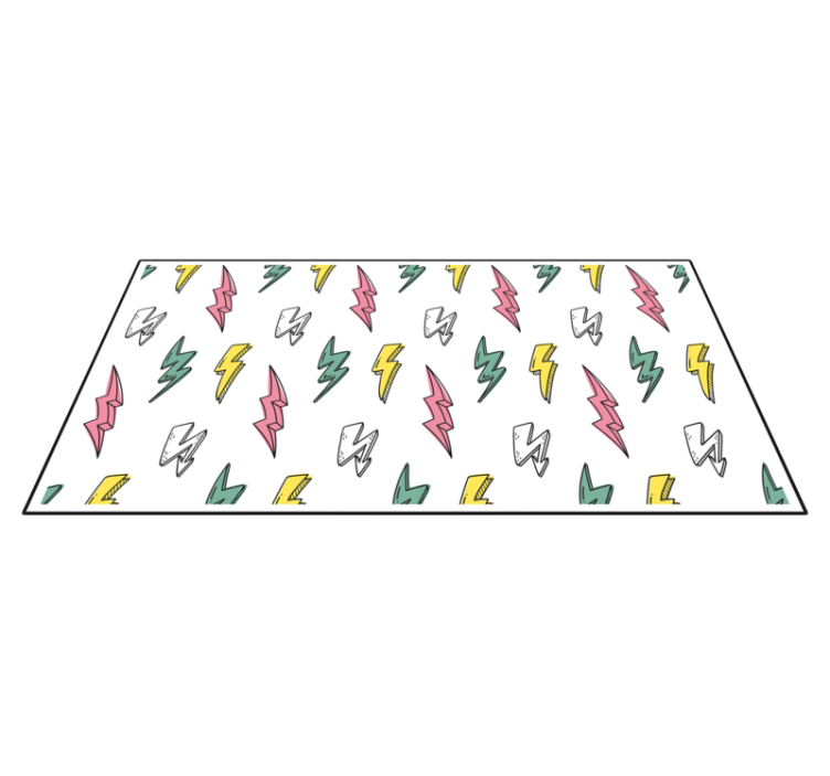 Tappeto vinile giochi modello di fulmine - TenStickers