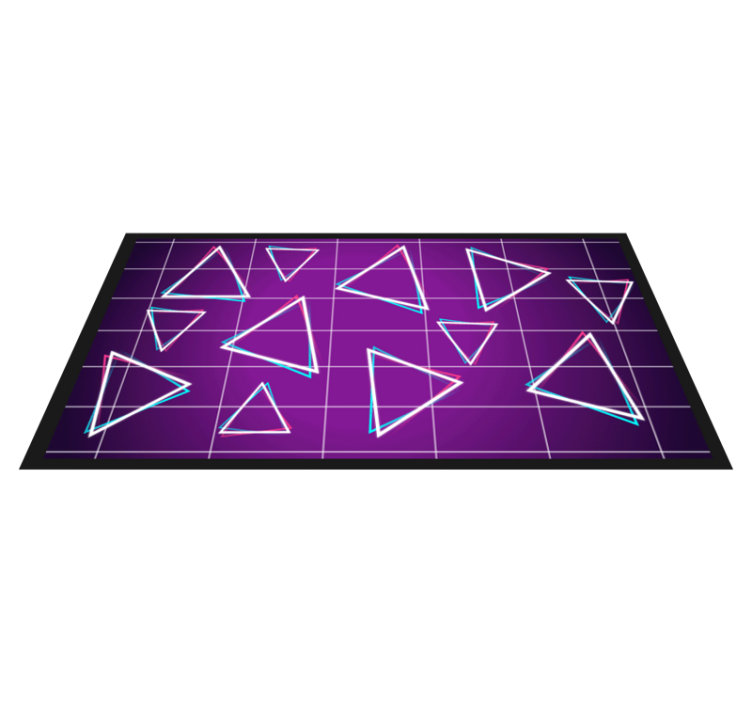 Tappeto vinile geometrico motivo triangoli vivaci - TenStickers