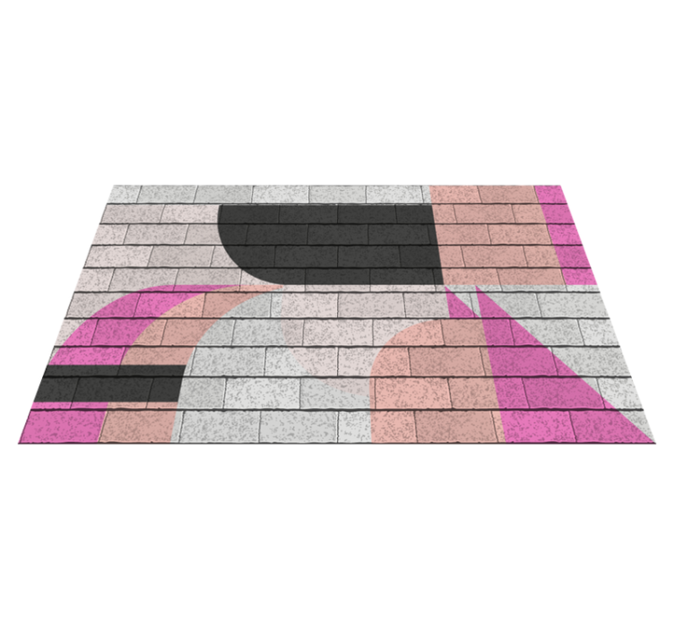 Tappeto vinile geometrico segmenti di colore concettuali - TenStickers
