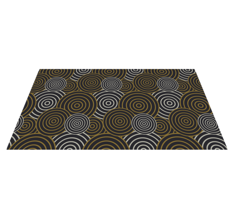 Tappeto vinile geometrico cerchi in contrasto - TenStickers