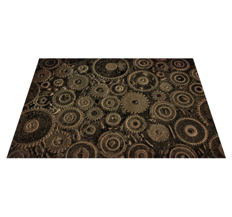 Tappeto in vinile differenti motivi industrial Gears Pattern - TenStickers