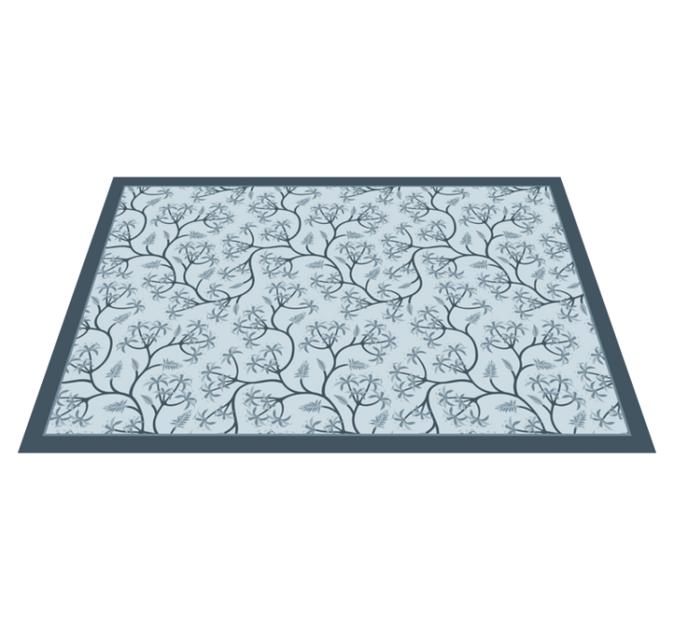 Tappeto vinile fiori modello di sagoma botanica - TenStickers