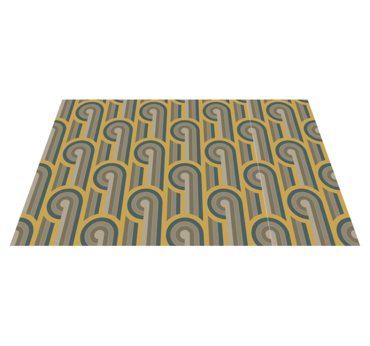 Tappeto vinile vintage eleganza del motivo geometrico - TenStickers