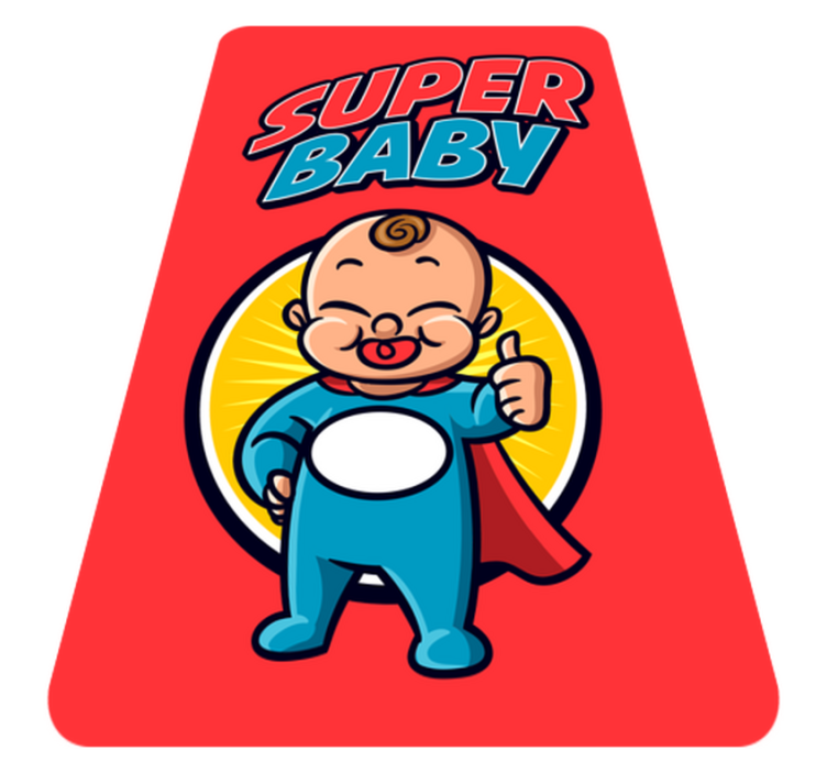 Tappeto vinile bebé tema infantile del supereroe - TenStickers