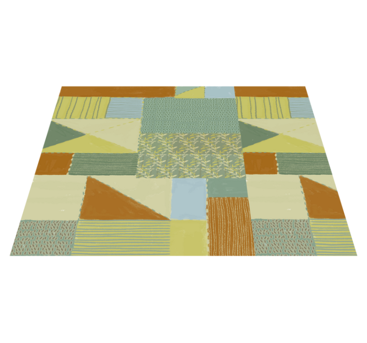 Tappeto vinile geometrico arazzo patchwork geometrico - TenStickers