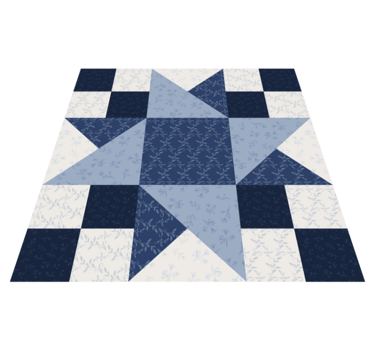 Tappeto vinile geometrico motivo a stella patchwork - TenStickers