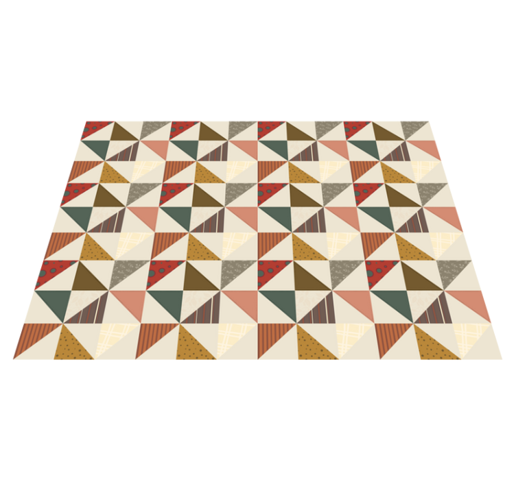 Tappeto vinile geometrico forme geometriche eclettiche - TenStickers