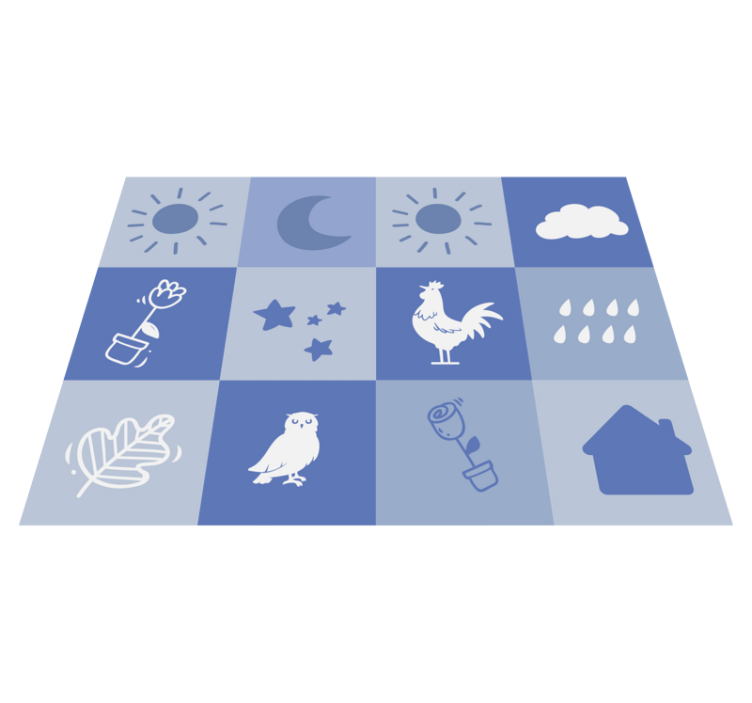 Tappeto vinile per bambini scacchiera della scuola materna - TenStickers