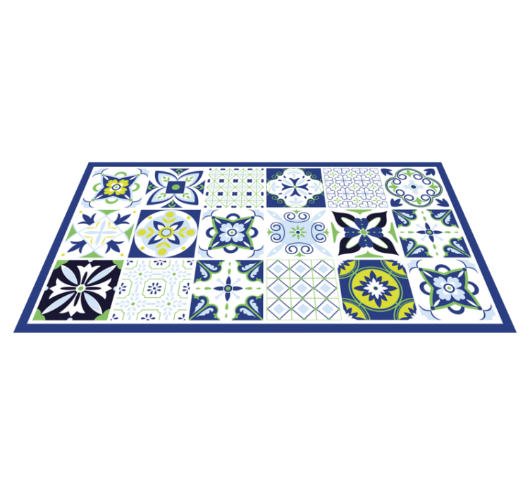 Tappeto vinile piastrelle ispirazione ceramica - TenStickers
