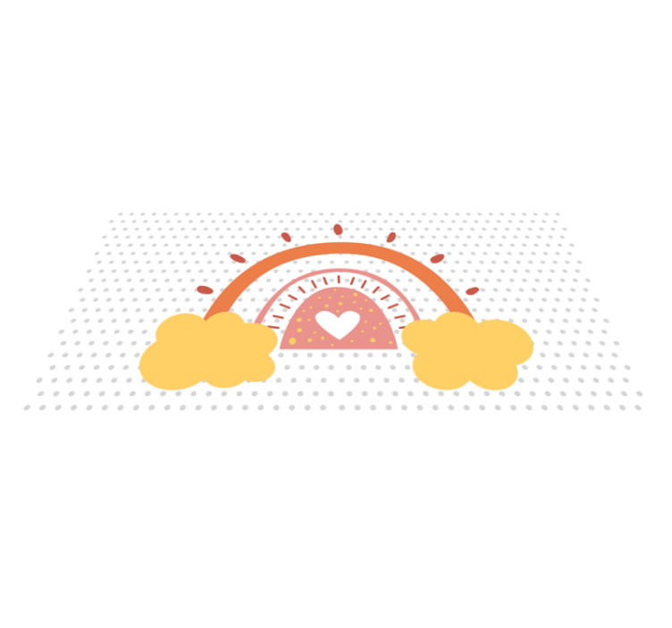 Tappeto vinile bebé paesaggio di nuvole arcobaleno - TenStickers