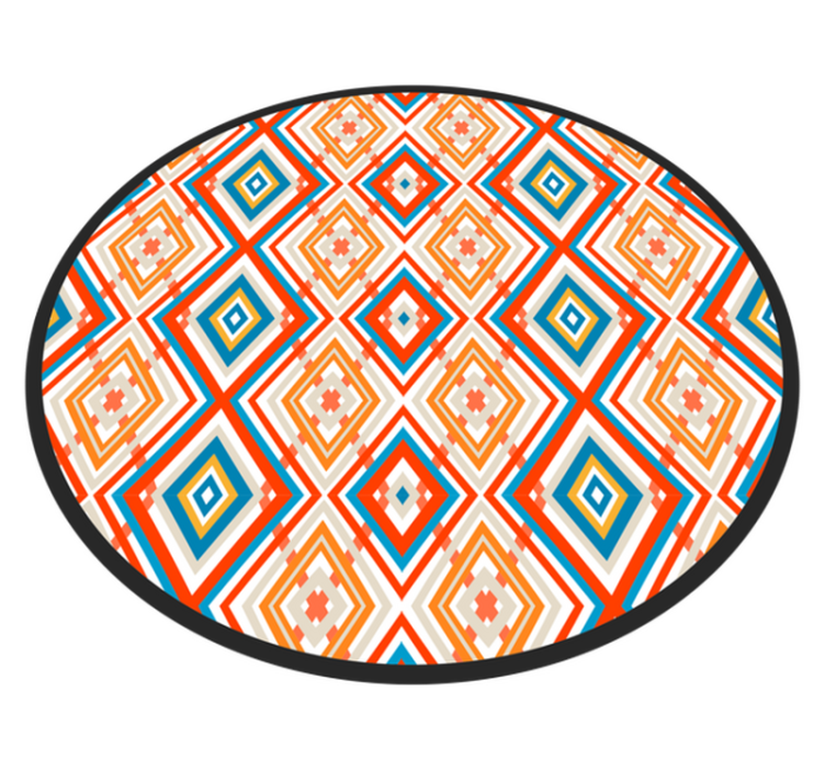 Tappeto vinile geometrico elemento vibrante - TenStickers
