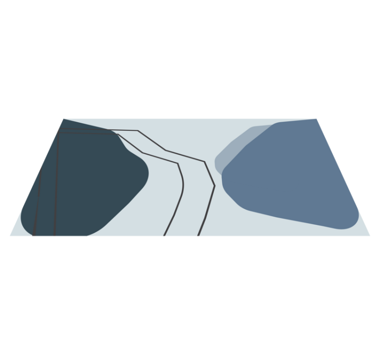 Tappeto vinile geometrico linee di contorno astratte - TenStickers