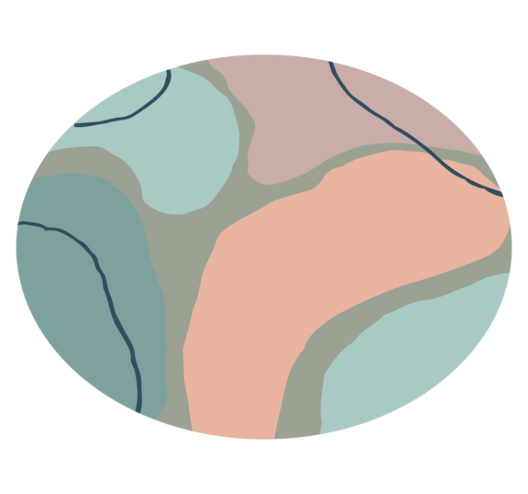 Tappeto in pvc minimalista forme geometriche astratte - TenStickers