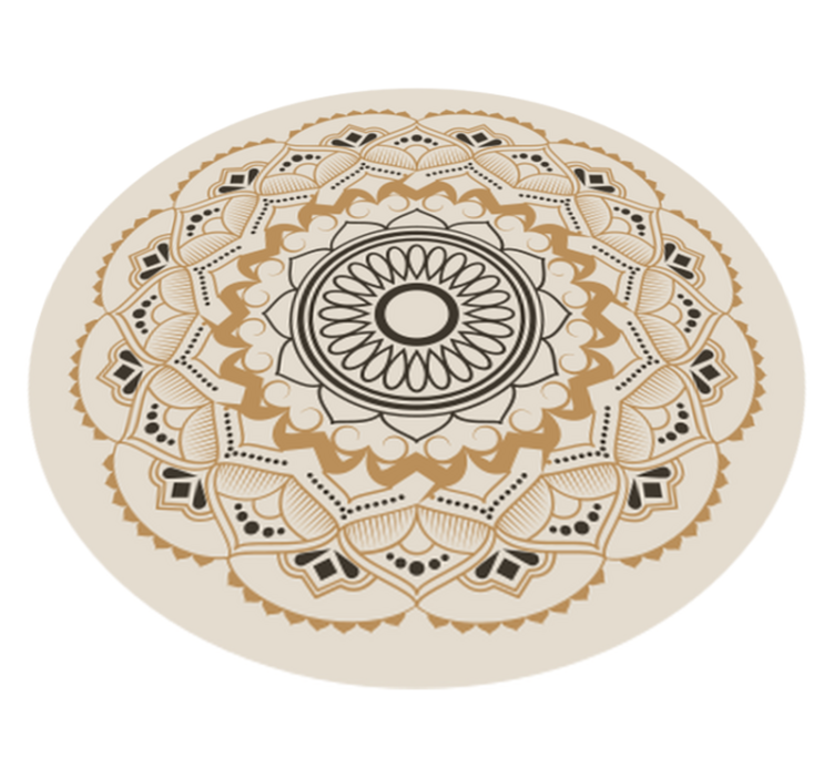 Tappeti in vinile Mandala design circolare mandala beige - TenStickers