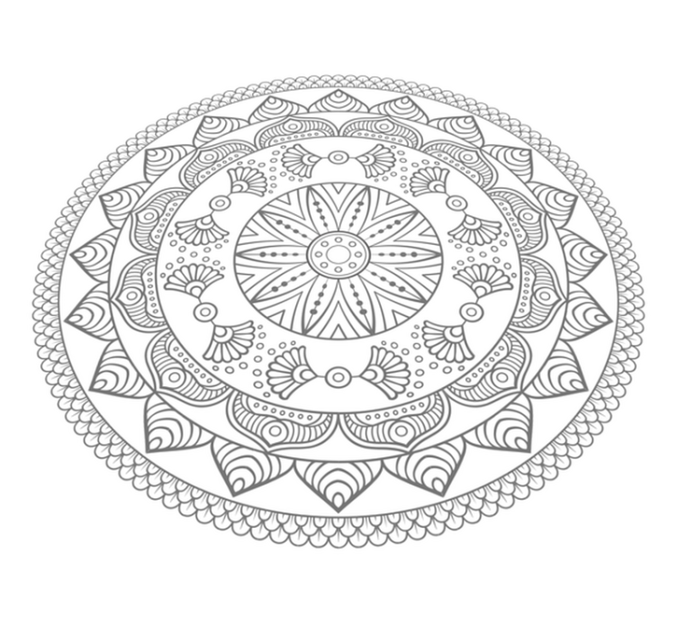 Tappeto vinile Mandala modello mandala circolare - TenStickers