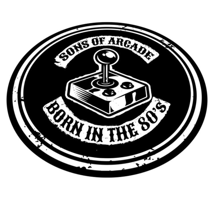 Tappeti in vinile arcade anni '80 con frasi nostalgiche - TenStickers