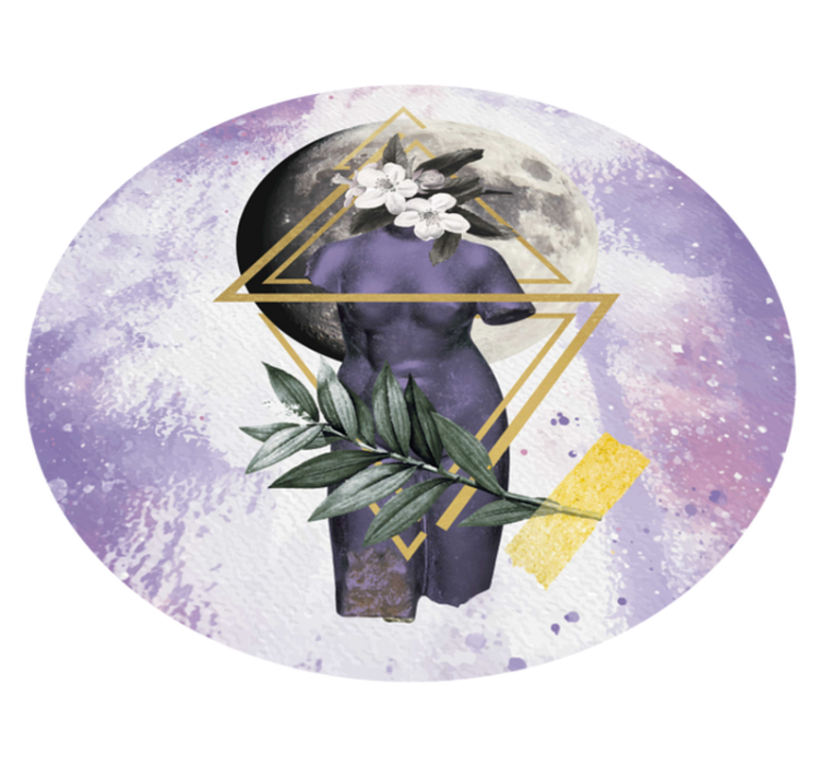 Tappeto in vinile con donna effetto astratto - TenStickers