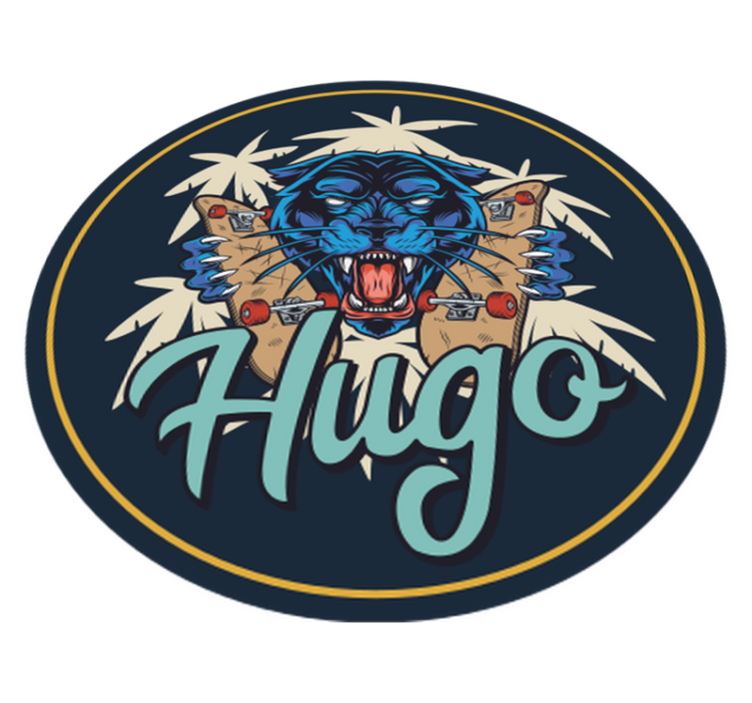 Tappeto in pvc pantera e nome personalizzato - TenStickers