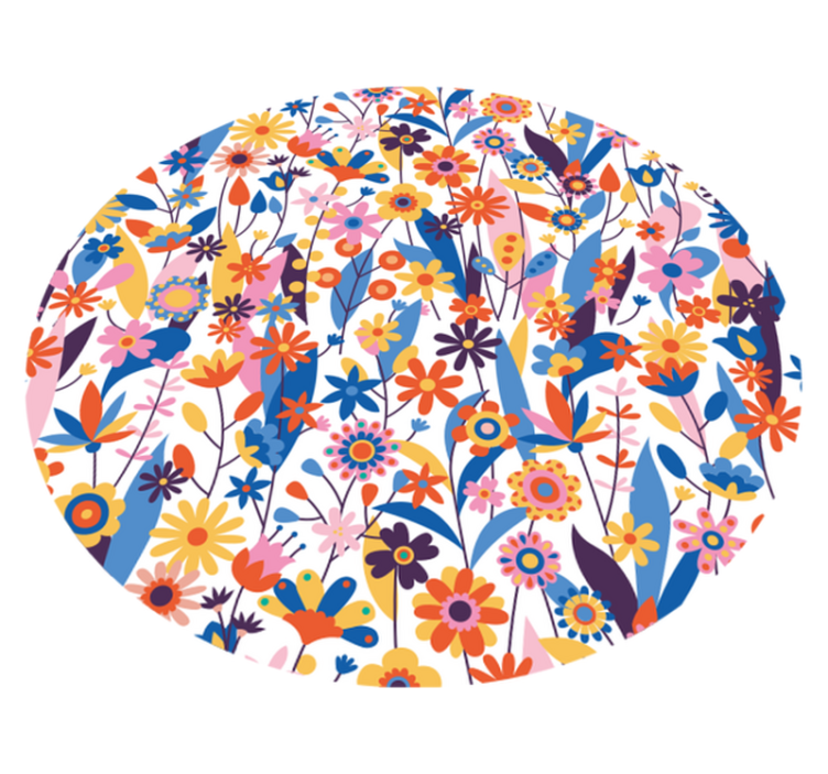 Tappeto in vinile natura fiori multicolori - TenStickers