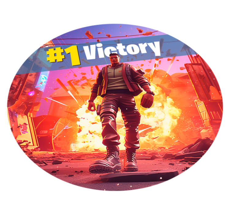 Tappeto in pvc Vittoria del soldato nel videogioco - TenStickers