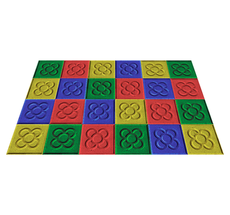 Tappeto in pvc per salone piastrelle panot pop art - TenStickers