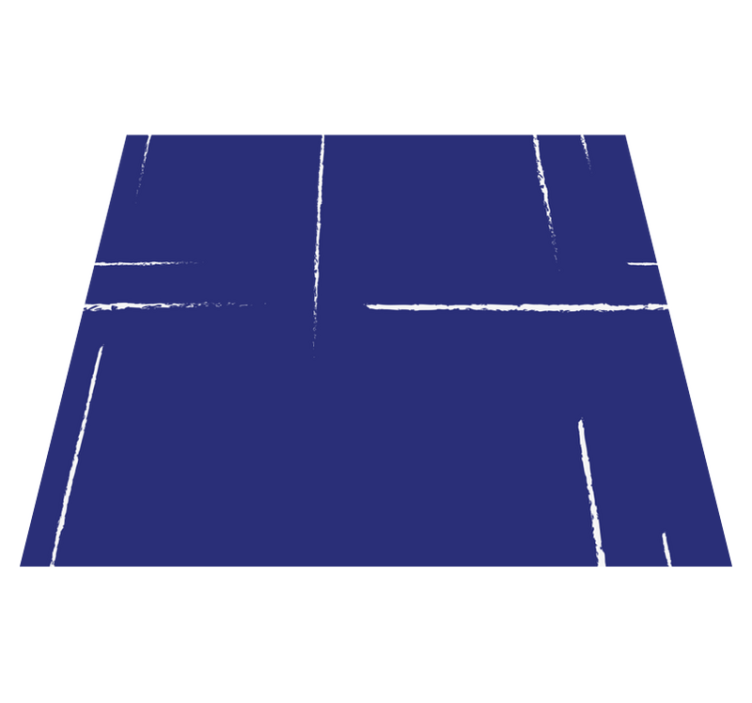 Tappeto vinile blu modello di linea moderna - TenStickers