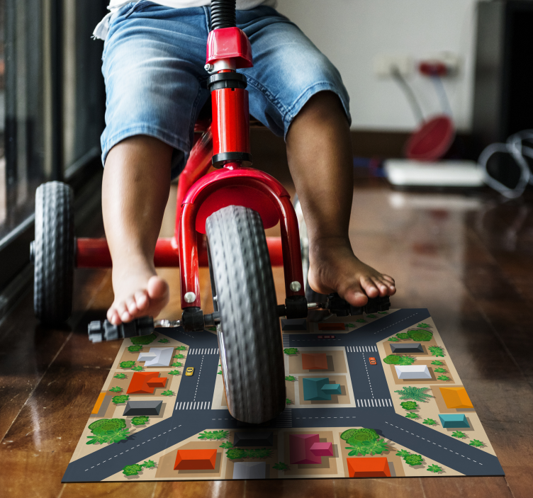 Tappeto vinile strade vie della città - TenStickers