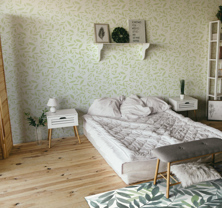 Tappeto vinile fiori fogliame botanico - TenStickers