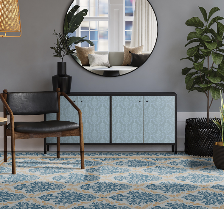 Zerbino pvc elegante barocco floreale - TenStickers