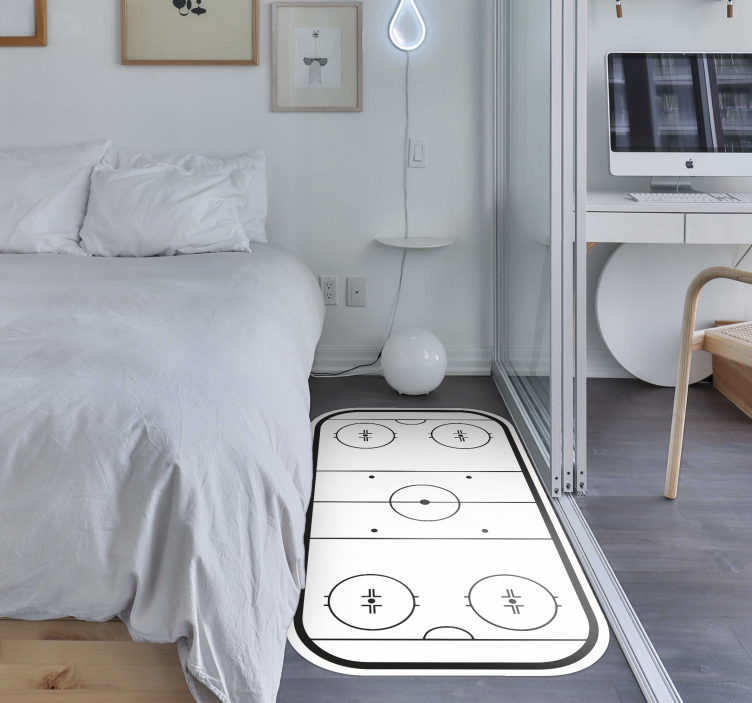 Tappeto vinile giochi pista di hockey su ghiaccio - TenStickers