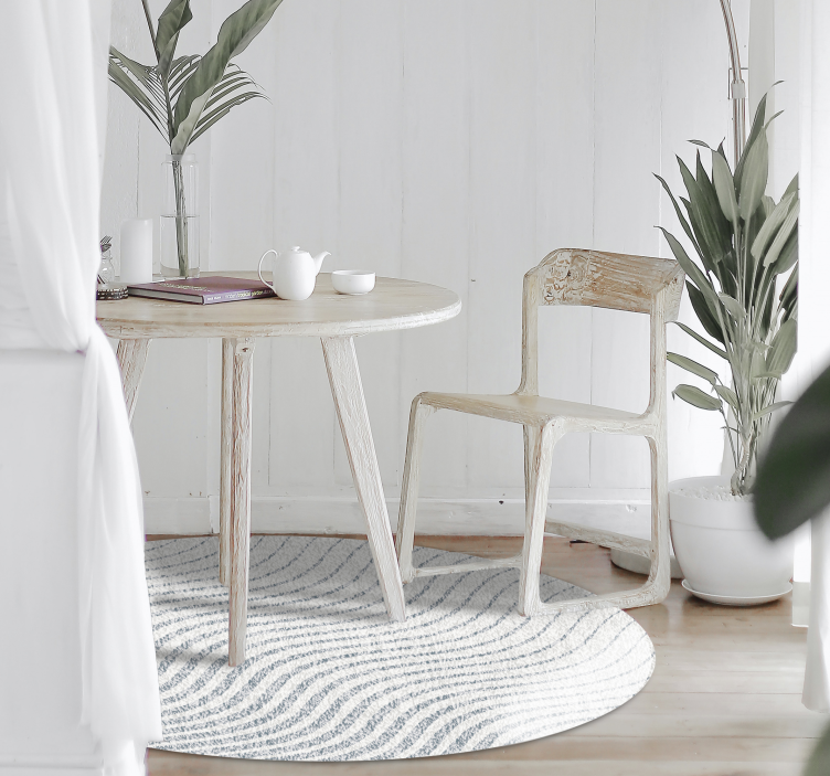 Tappeto in vinile soggiorno motivi a onde morbide - TenStickers