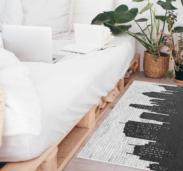 Tappeto in vinile con immagine skyline - TenStickers